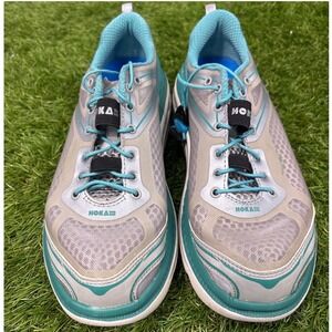 Hoka One One Bondi 3 Running Shoes Womens 8 Grey Teal Good